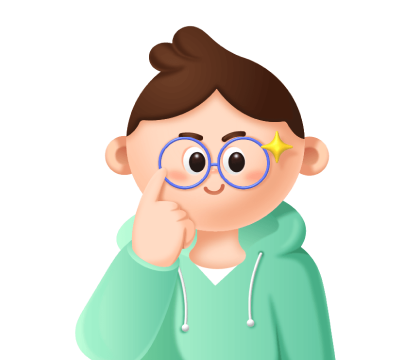 안경 쓴 총명한 소년